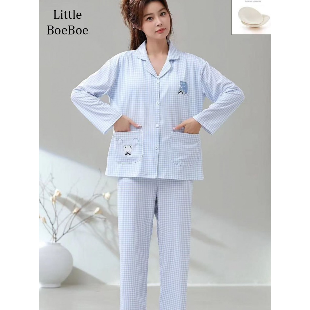 Katun Little BOEBOE - ชุดนอนเฮอร์ไมโอนี่ | ชุดนอนสตรีแขนยาวผู้ใหญ่จัมโบ้ชุดนอนชุดนอนพรีเมี่ยมไม้ไผ่ผ