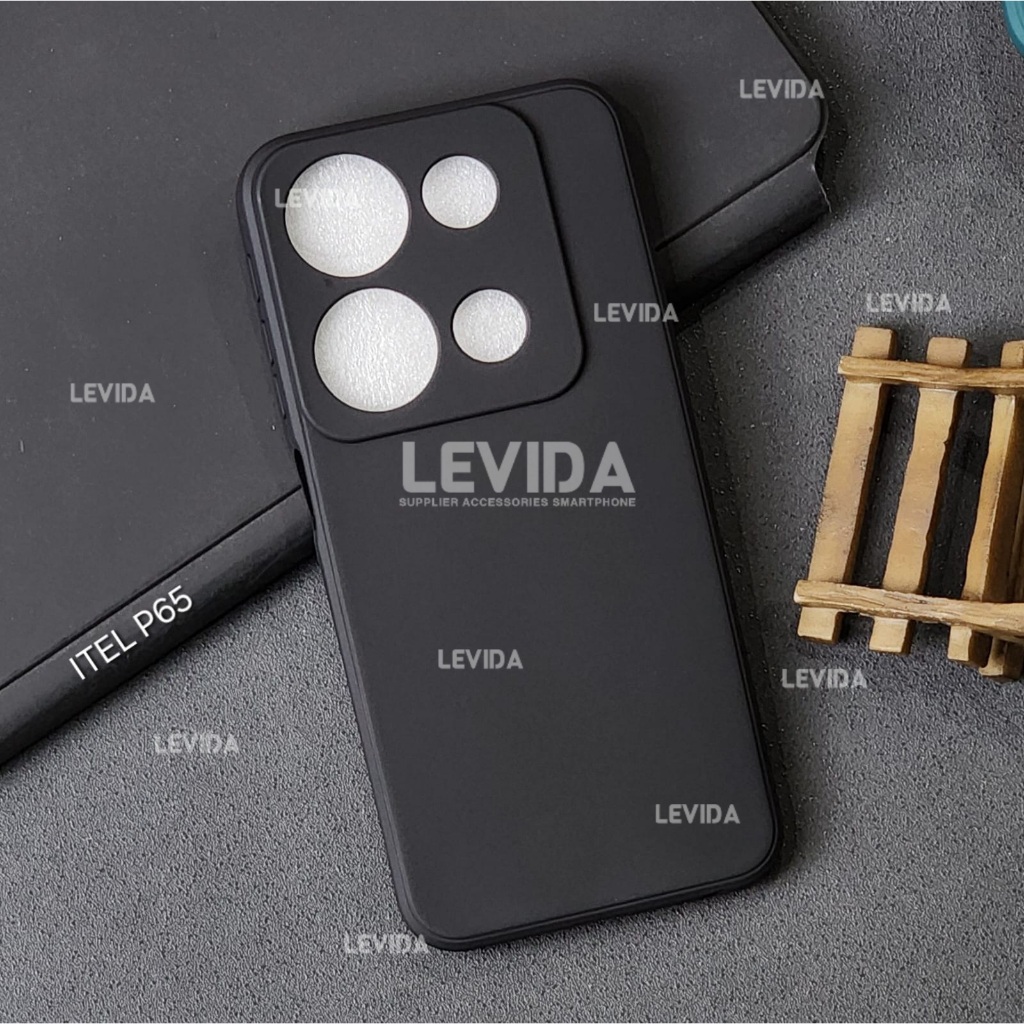 Itel P65 Softcase Macaron Square Black / Case Square Black Edge Case Itel P65