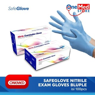 ONEMED Sarung Tangan Nitrile Blue SGN box isi 100pcs OOF
