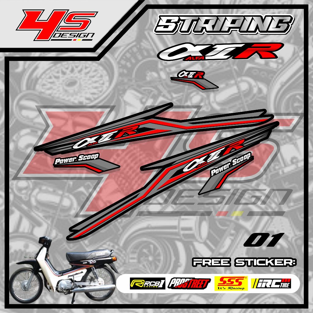 01 YAMAHA ALFA STRIPING STICKER - YAMAHA ALFA STRIPING STICKER
