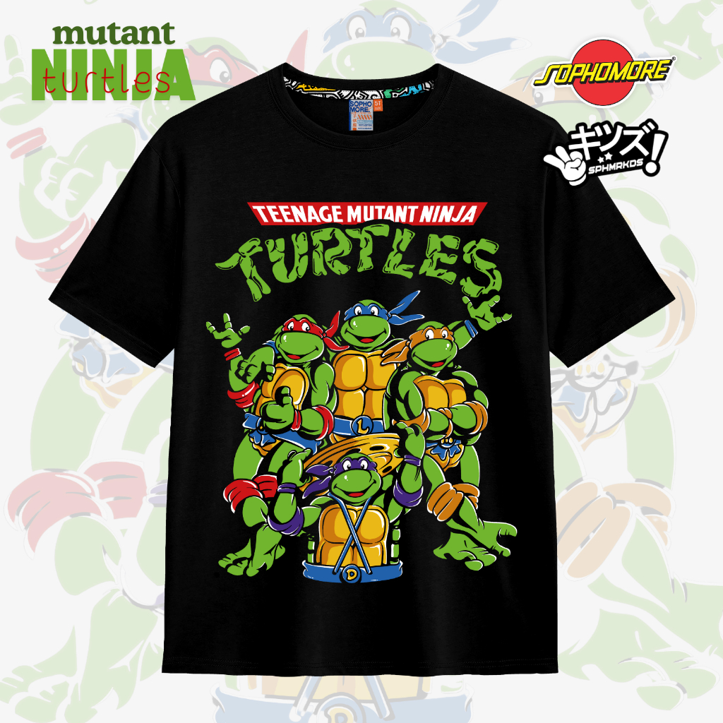 เสื้อยืดเด็กผู้ชาย 2 3 4 5 6 7 ปีเต่านินจากลายพันธุ์