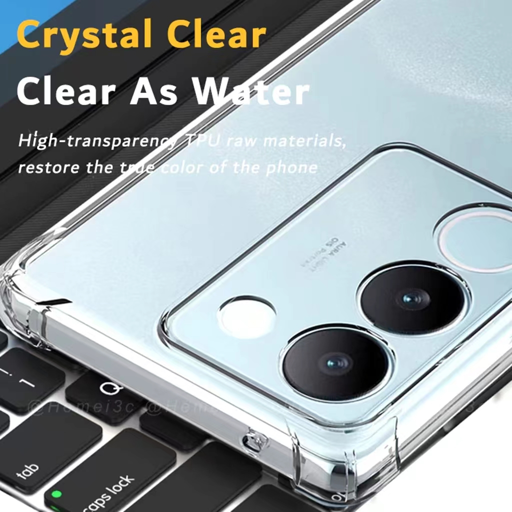 เคสกันแตก - CLEAR Vivo Y100 Y19s Y28 Y36 Y18 Y27 Y27s Y75 Y35 Y22 Y17s Y17 T1 V60 V40 V40Lite V30e V
