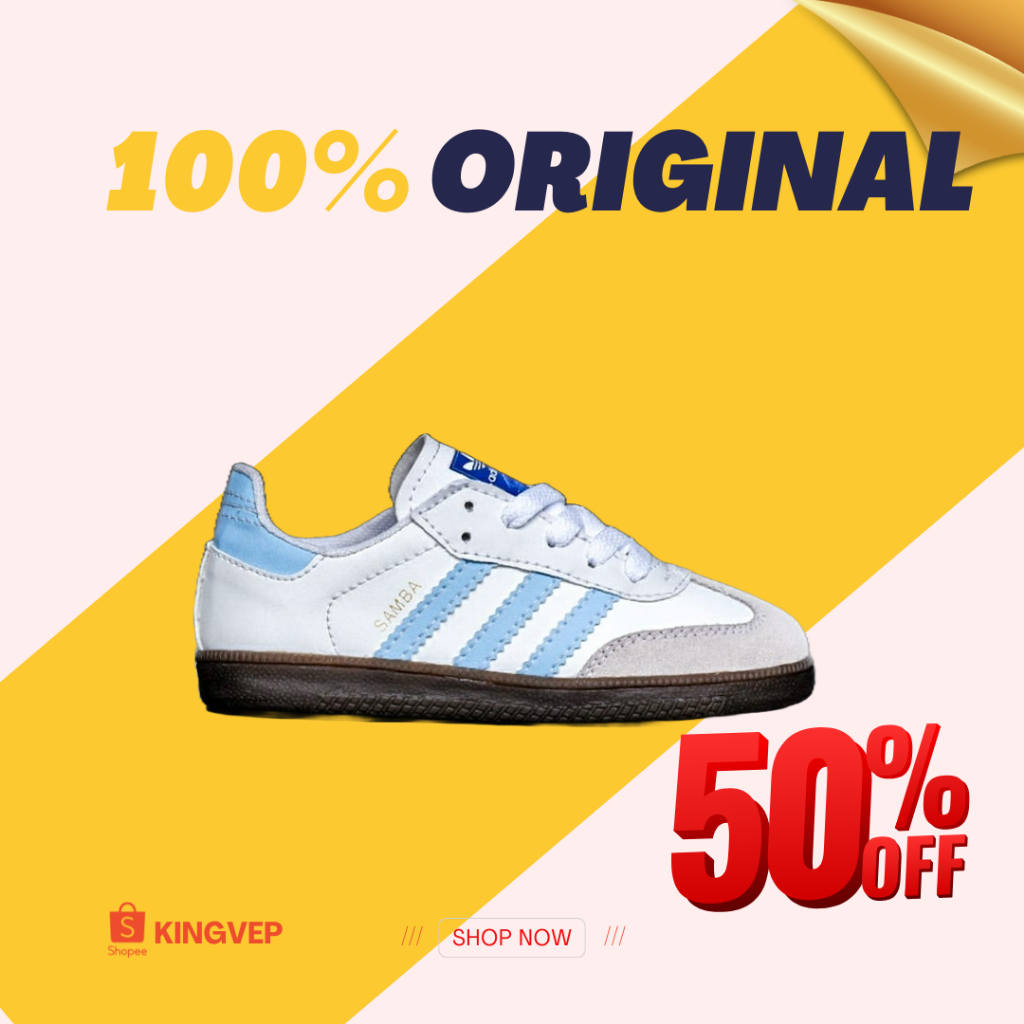 Adidas SAMBA OG KIDS WHITE BLUE GUM