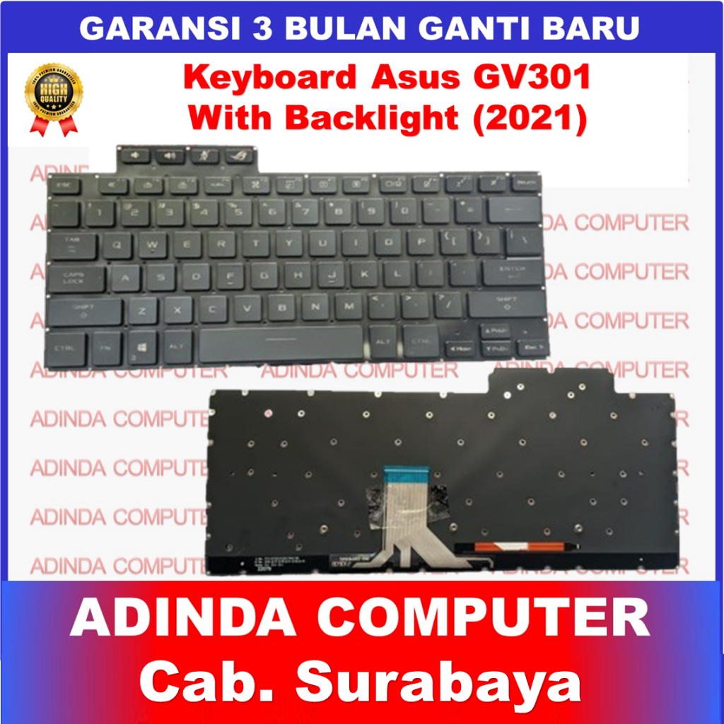 Asus ROG Flow X13 GV301 GV301QEU GV301QV GV301R คีย์บอร์ดแบ็คไลท์
