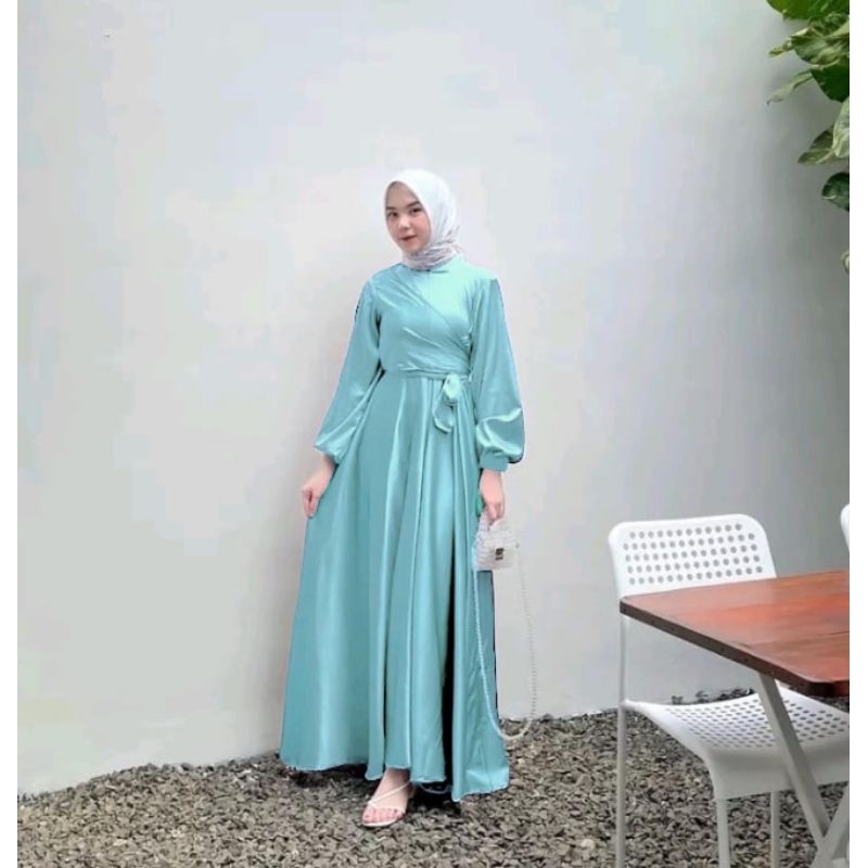 DELVY DRESS SANTORINI SHIMMER MAXY LUXURY ผู้หญิง SILK GAMIS