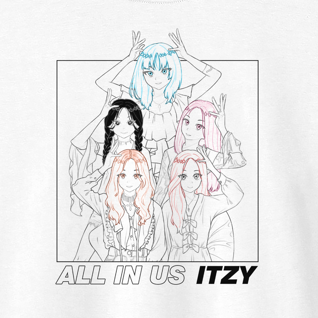 YuuRa งานอดิเรกเสื้อยืด Unisex - ITZY - All in us ITZY