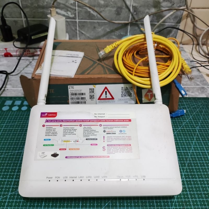 WIFI ZTE MODEL ZXHN F670L SECOND Wi-Fi ZTE ดั้งเดิม