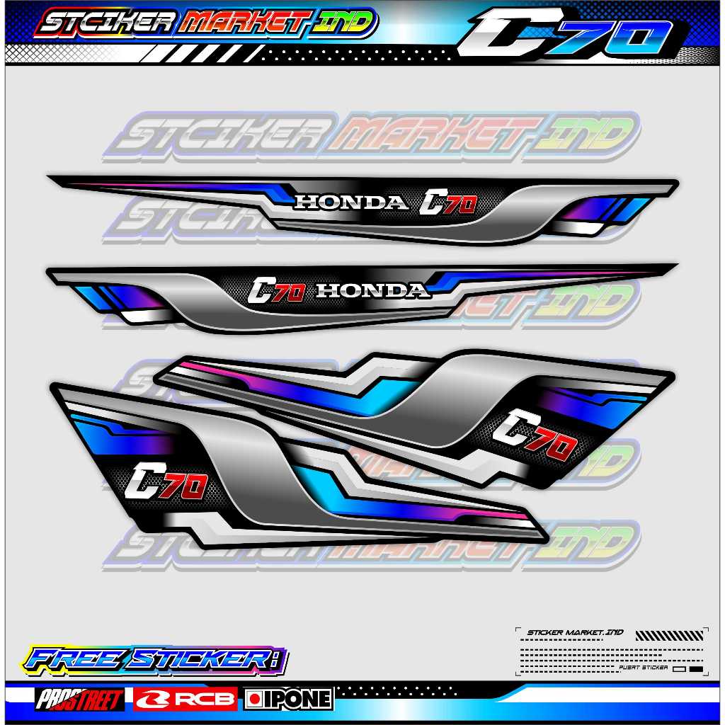 Honda C70 VARIATION STRIPING / สติ๊กเกอร์ LIST VARIATIONS สําหรับ HONDA C70 MOTORCYCLE