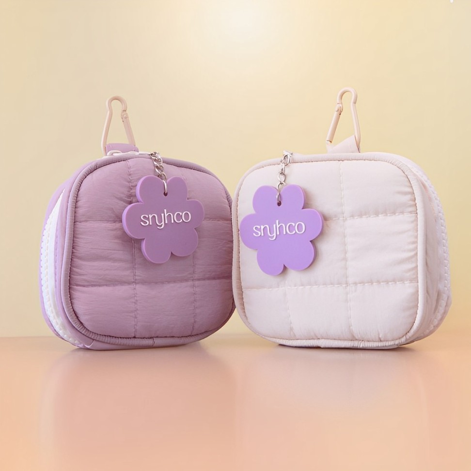 PUFFY POUCH MINI BAG CHARM WOMEN - Mini Cosmetic BAG Travel Pouch Portable Travel Pouch กล่องอเนกประ