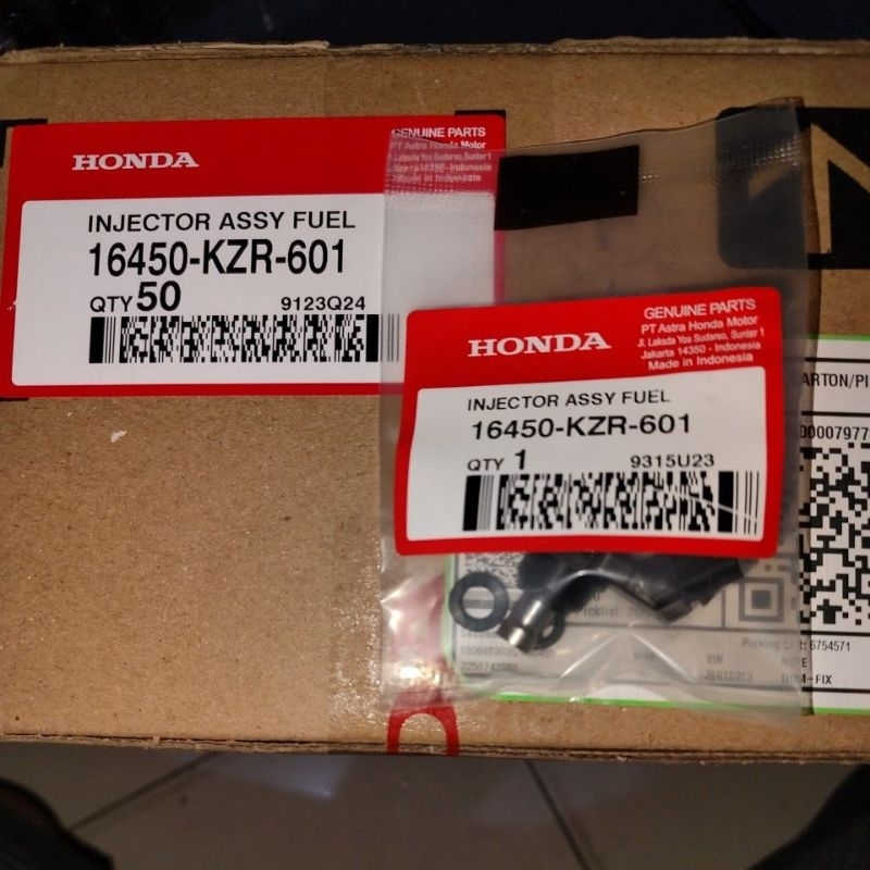 Assy หัวฉีดน้ํามันเชื้อเพลิง VARIO 125 FI. 16450-KZR-601. ต้นฉบับต้นฉบับ