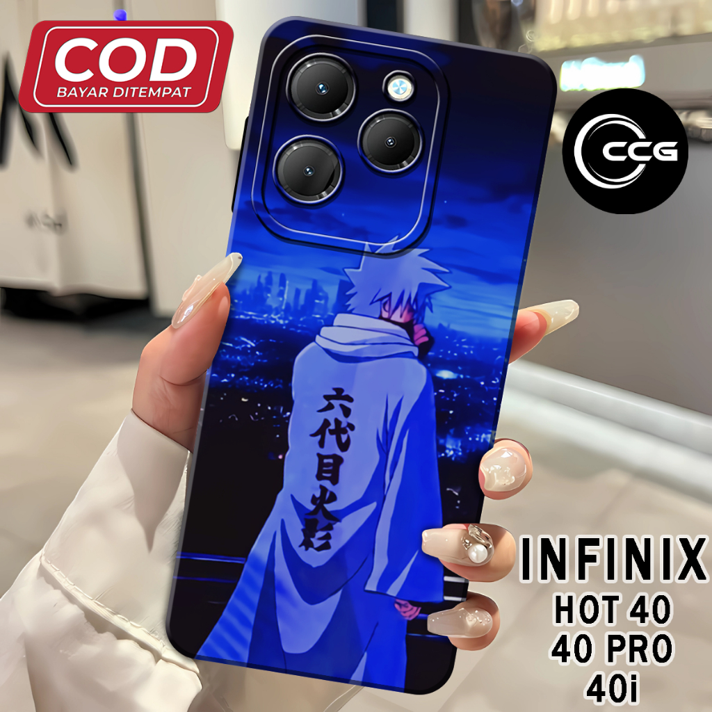 ( CCG 11 ) Softcase ซิลิโคน hp เต็มยางยืดหยุ่นสําหรับ infinix hot 40 l hot 40i l hot 40 pro Pro กล้อ