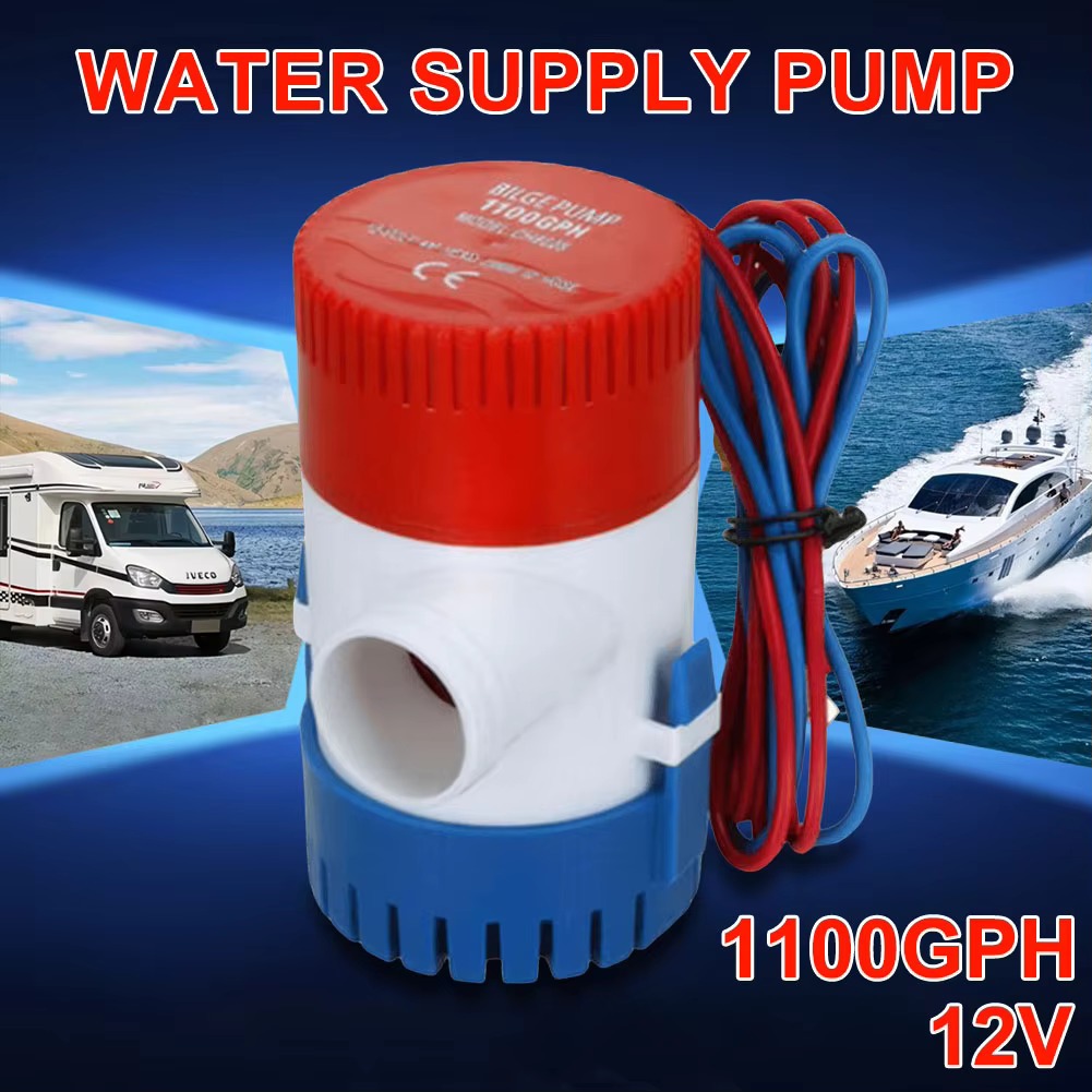 Powmr Submersible Pump Special Edition DC 1100GPH 12V Divo Submersible Pump อลูมิเนียม Solar Cell Su