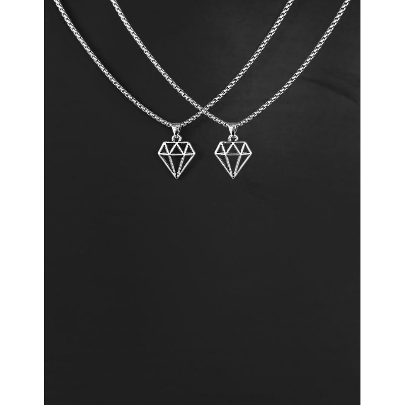 ไทเทเนียม BKT | สร้อยคอโซ่ไทเทเนียมผู้ชายสีเงินสแตนเลสหรูหรา