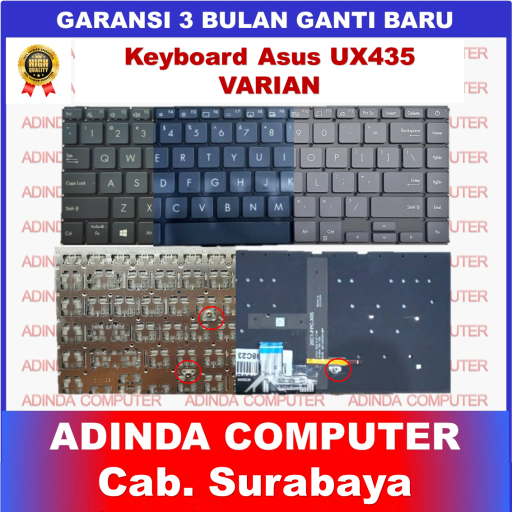 Asus Zenbook 14 UX435 UX435E UX435EGL UX435EAL คีย์บอร์ดแบ็คไลท์