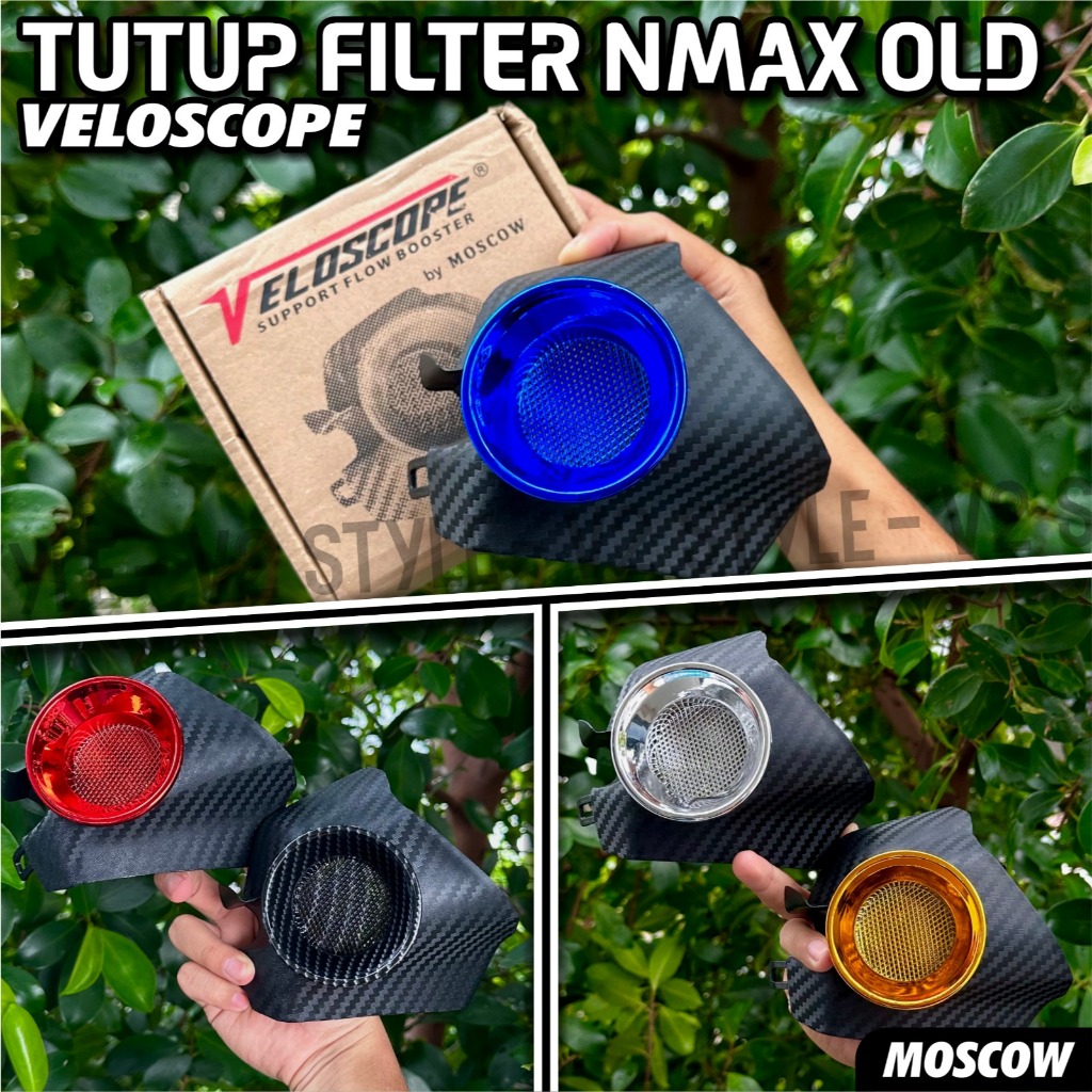 ฝาครอบกรอง NMAX เก่า AIR FUNNEL MEEDING VELOSCOPE FUNNEL เก่า NMAX ฝาครอบกรอง การเปลี่ยนแปลงของ OXYGEN NMAX BOSTER 2015 - 2019 AIR FUNNEL FLOW BOOSTER ORIGINAL MOSCOW ABS THICK คาร์บอนลม Velocity Velocity