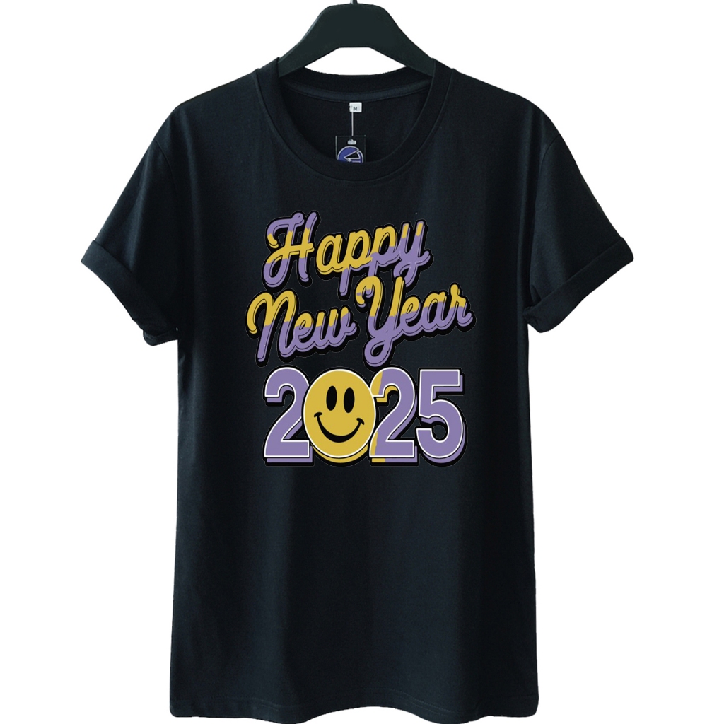 เสื้อยืดปีใหม่ 2025 HNY2025-2 / เสื้อยืดครอบครัวปีใหม่ HAPPY / FAMILY TSHIRT HNY
