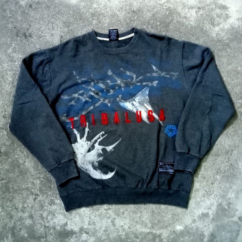 Tribal Gear USA Crewneck / เสื้อแจ็คเก็ตสเวตเตอร์ Big Logo Not Ecco - Sohk - Joker - Fubu - Rocawear