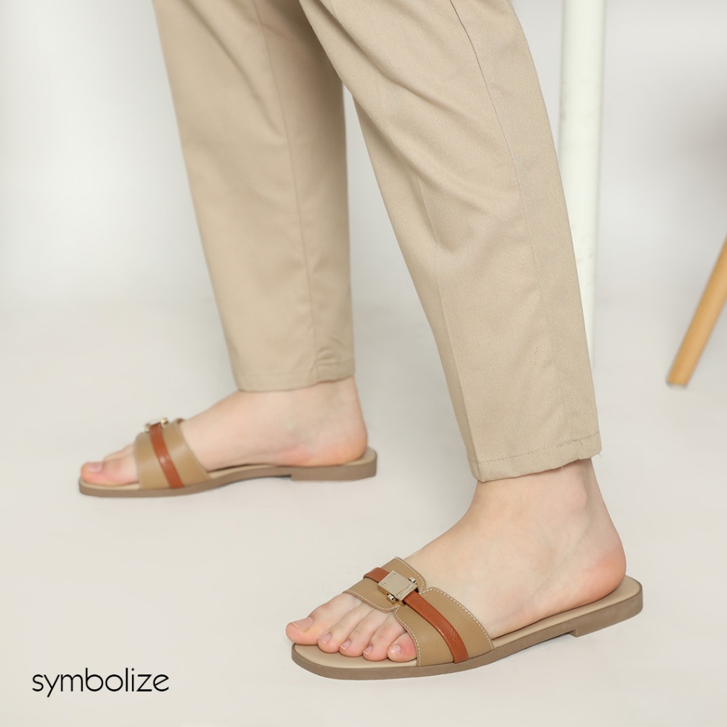 Symbolize Alysa Sandal Flats - ครีม