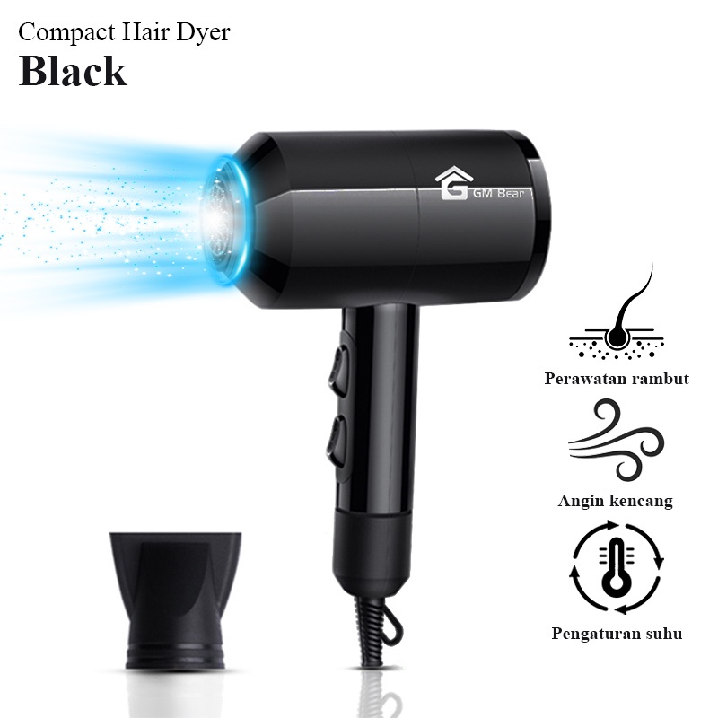 Shop.Eazy เครื่องเป่าผมไอออนลบ Black Mini มัลติฟังก์ชั่น 1140 - เครื่องเป่าผม Vlasy Low Watt