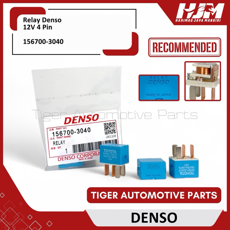 DENSO 12V 4-Pin รีเลย์สีน้ําเงินพลาสติก 4 พิน - Riley Universal AC รีเลย์สําหรับ Avanza Xenia Jazz