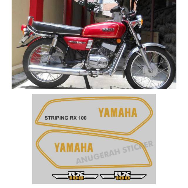 สติ๊กเกอร์แถบรถจักรยานยนต์ Yamaha Rx 100 LC