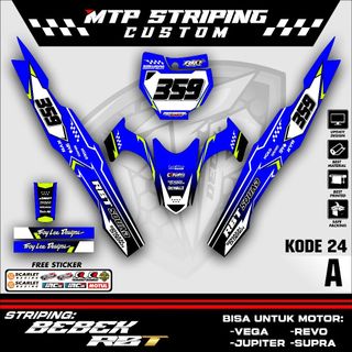 MTP Sticker RBT/GTX VEGA R NEW Stiker Striping Motor RBT Bebek Modif Terbaru SUPERMOTO YZ CRF KLX KX KTM RBT GTX NEW TERBARU K.024