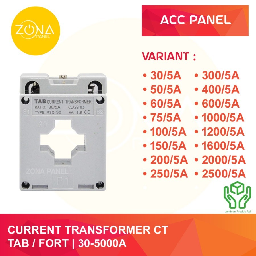 CURRENT TRANSFORMER CT TAB / FORT MSQ-30 MSQ-40 MSQ-60 MSQ-100