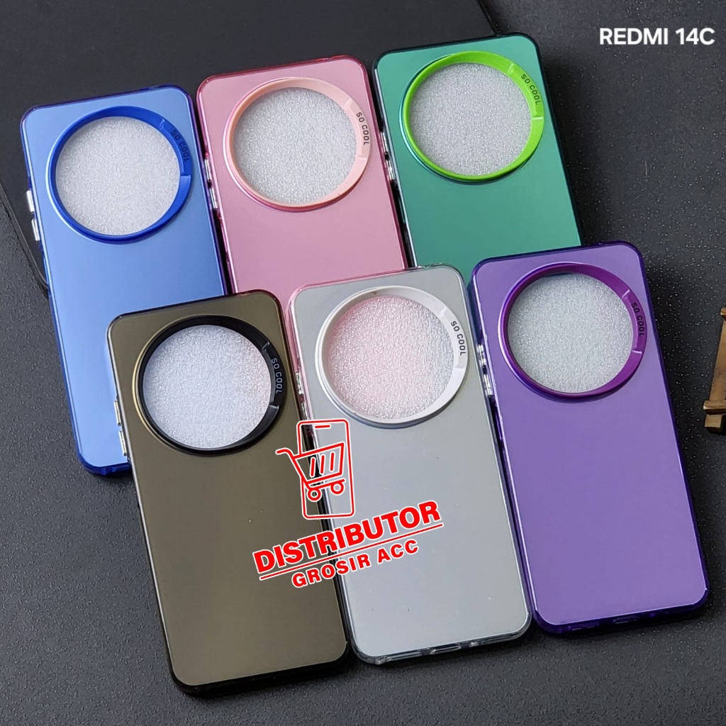 REDMI 14C CASE IMD HYBRID PLATE HOLOGRAM CASE SOCOOL REDMI 14C SC-1