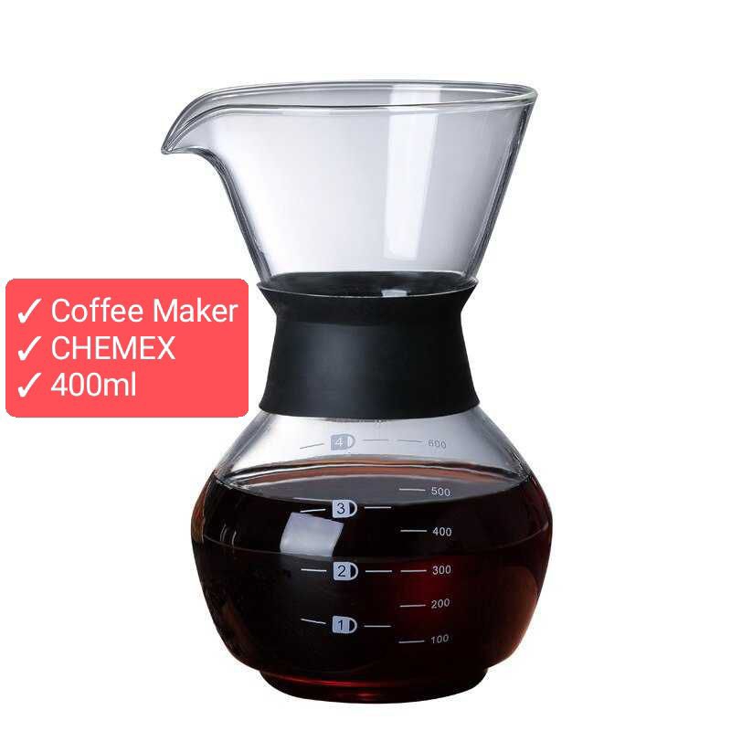 ขาย V60 COFFEE MAKER 400ML CHEMEX/ V60 COFFEE POT BOROSICILATE GLASS JNB SE111