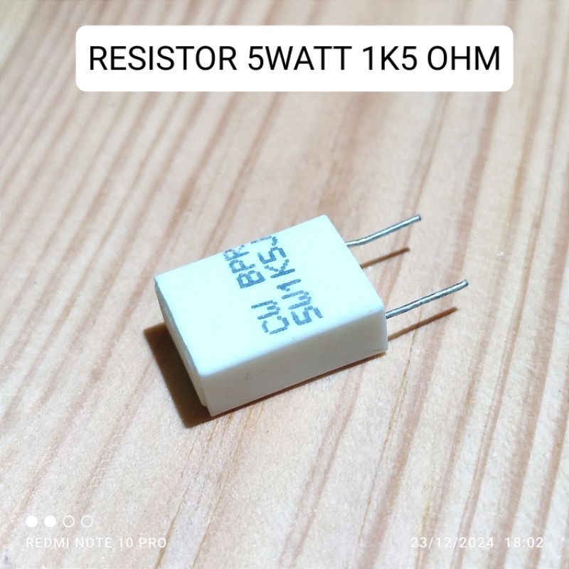 1 ชิ้น BPR 5W 5WATT RESISTOR 1K5 OHM ROHS