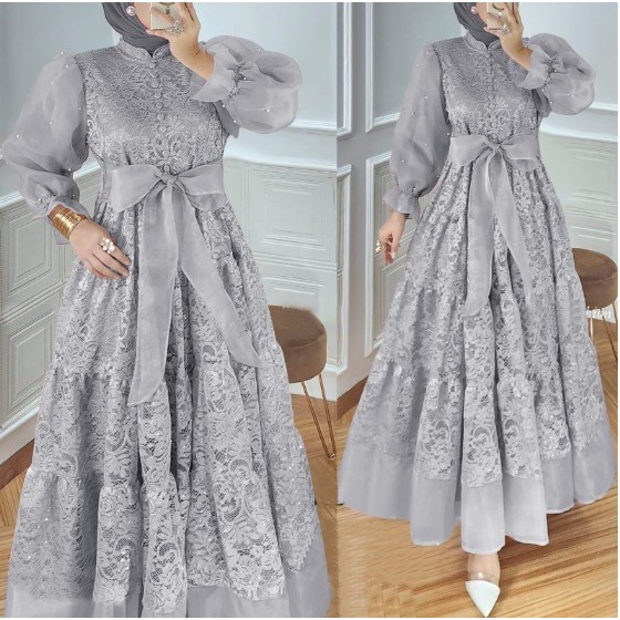MAXI LALISA M/L/XL/2XL MUSLIM DRESS MAYUNG NICE WEDDING CLOTHES FIANCE SCHOOL UNIFORM LAMARAN SORA.014