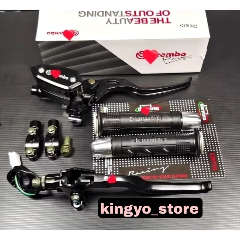 3-in-1 OVAL TYPE BRAKE MASTER SET PACKAGE + SCALE / LINE HANDGRIP + UNIVERSAL CNC HANDLE STRAIGHTBAR