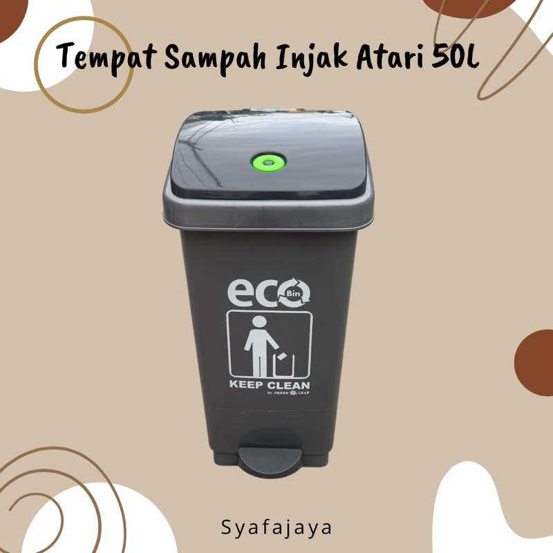 Atari 9885 ถังขยะ 50 ลิตร / ถังขยะ 50 ลิตร / ถังขยะ Atari โดย Green Leaf / Eco Clean Atari 50L ถังขย