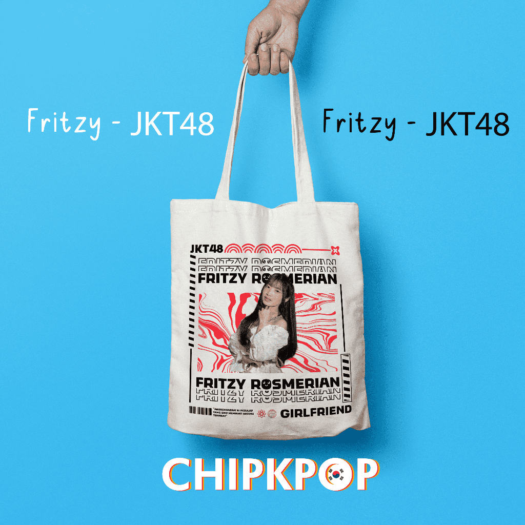 [FRITZY SET PACKAGE] [JKT48] I OSHI FRITZY JKT 48 FANMADE I TOTEBAG JKT 48 OSHI FRITZY JKT 48 ถุงสีข