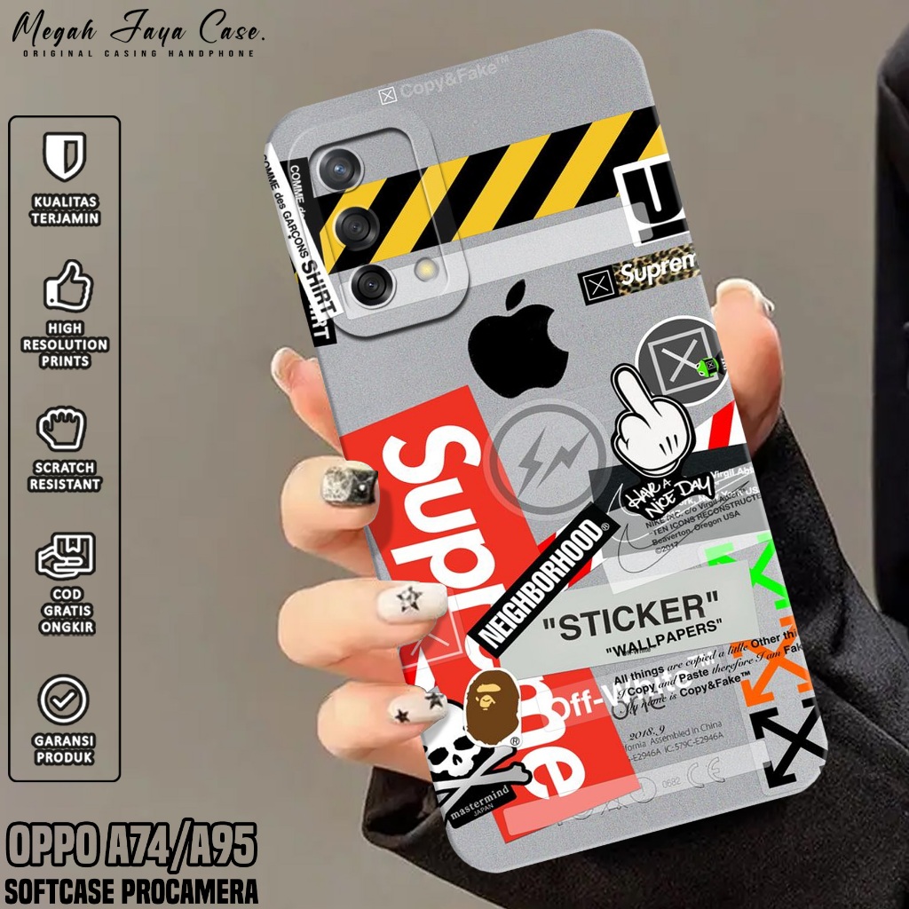 Softcase Oppo A74 / A95 4G - เคส Hp Oppo A95 / A74 4G Motif BA - Silicone Hp Oppo A95 - เคส Hp Oppo 