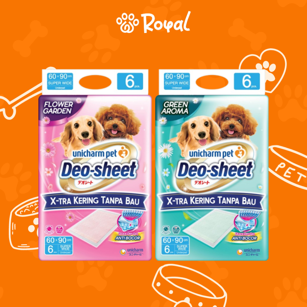Unicharm Pet - Deo Sheet SuperWide Underpad Pee Pad Alas 60x90cm - ECER