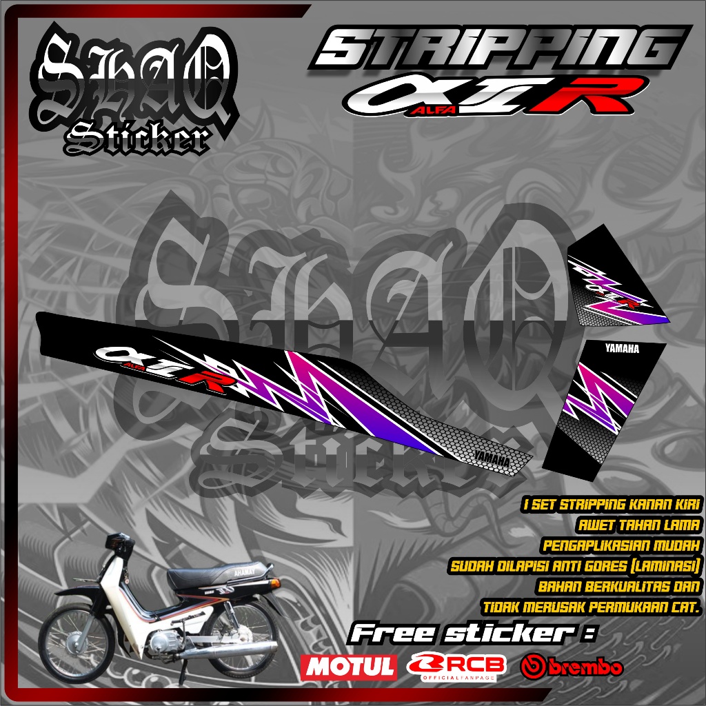 YAMAHA ALFA VARIATION STRIPING / YAMAHA ALFA MOTORCYCLE VARIATION STICKER LIST