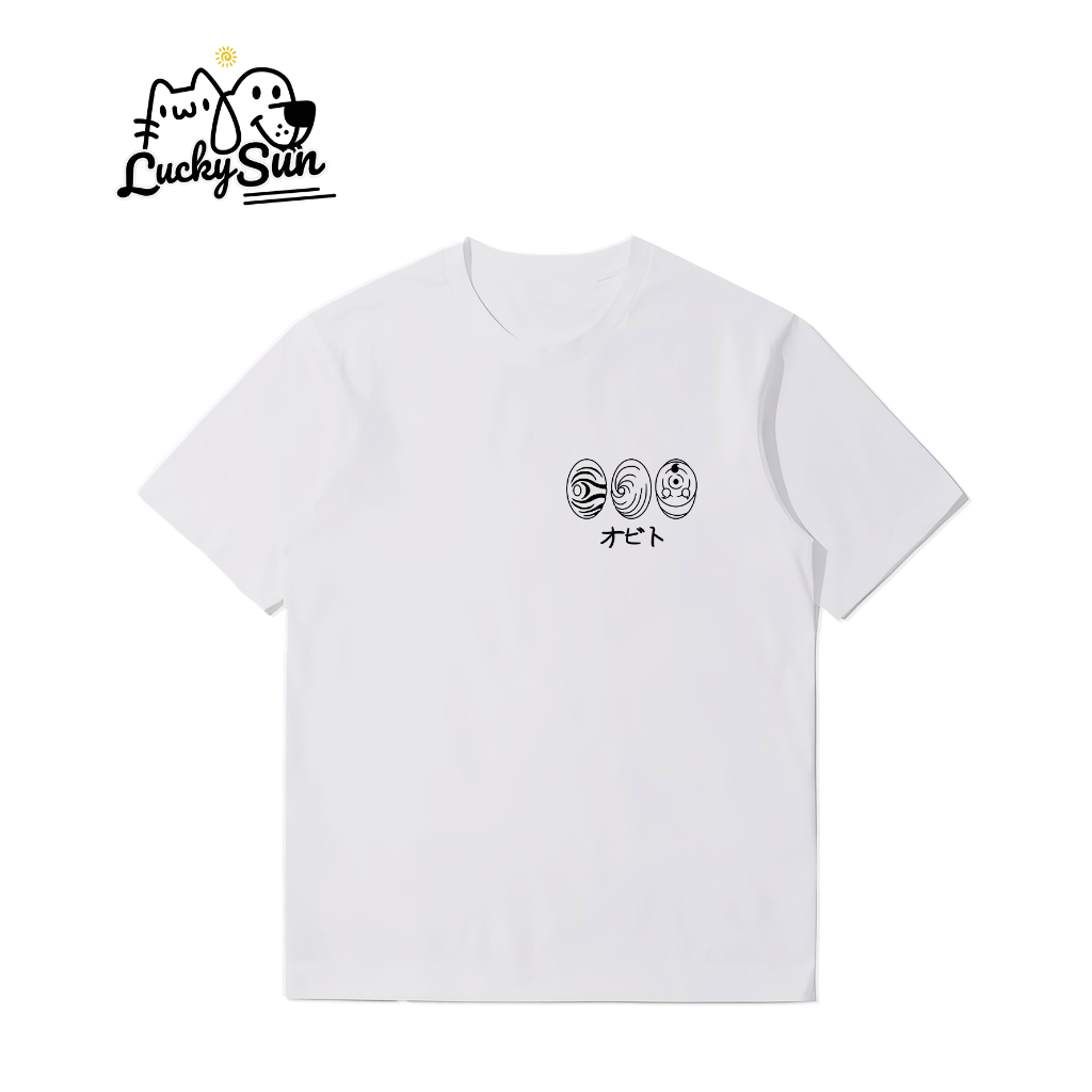 LUCKYSUN Anime Distro Regular T-Shirt Obito Mens and Womens Premium Cotton Combed 24s