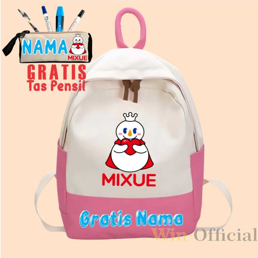กระเป๋าเป้นักเรียนเด็ก Mixue กระเป๋าอินเทรนด์ กระเป๋า Mixue