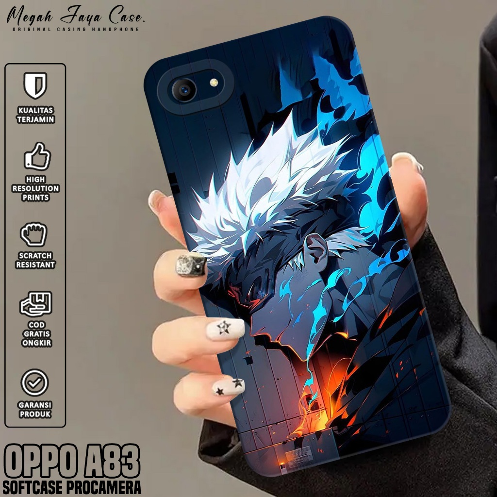 เคสโทรศัพท์ HP Oppo A83 - Oppo A83 Softcase Gojo Satoru Motif - เคส Oppo A83 - ซิลิโคนโทรศัพท์ - ตัว