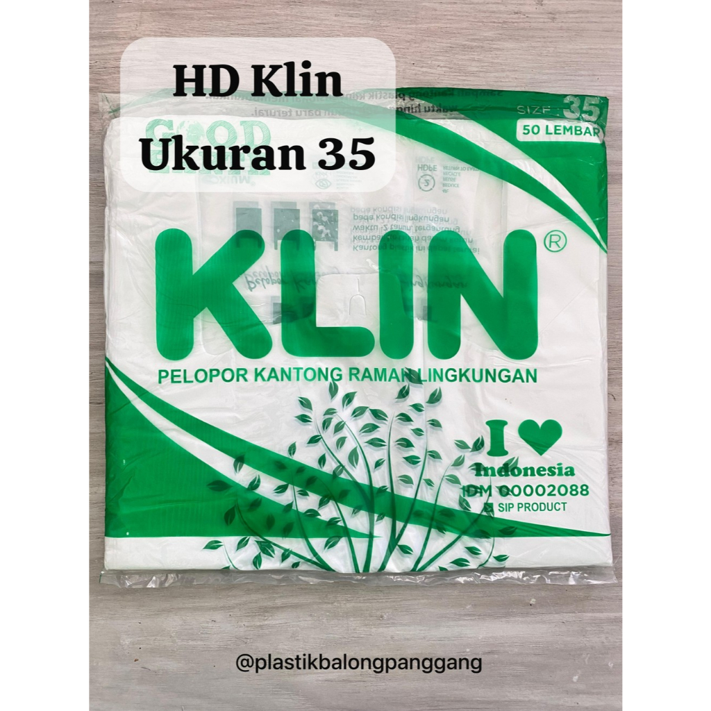 KLIN WHITE BAG UK 35X60 / GO GREEN Plastic BAG UK 35 / ENVISRONMENTLY Plastic BAG UK 35 / HD KLIN WH