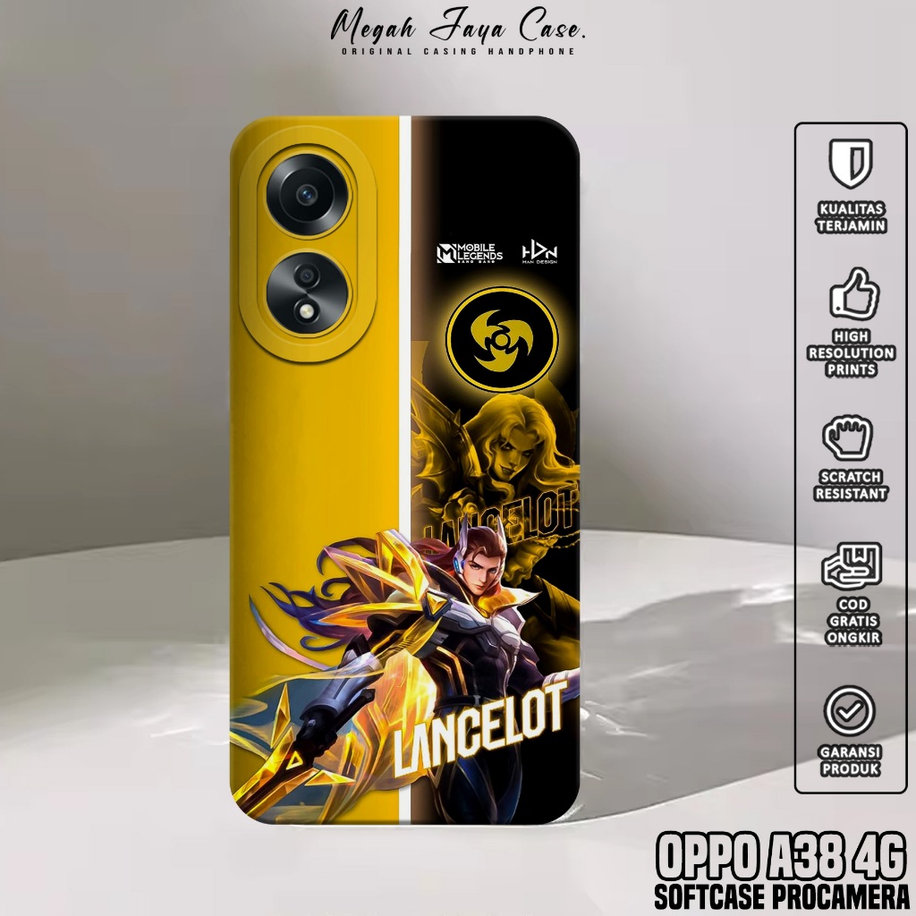 Softcase Hp Oppo A38 4G - เคส Oppo A38 4G Motif Hero MobilLegend - เคส Hp Oppo A38 4G - เคสซิลิโคน H