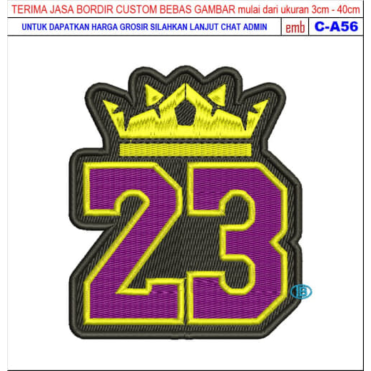 NBA 23 C-A56 EMBLEM/BET โลโก้ EMBROIDERY PATCH
