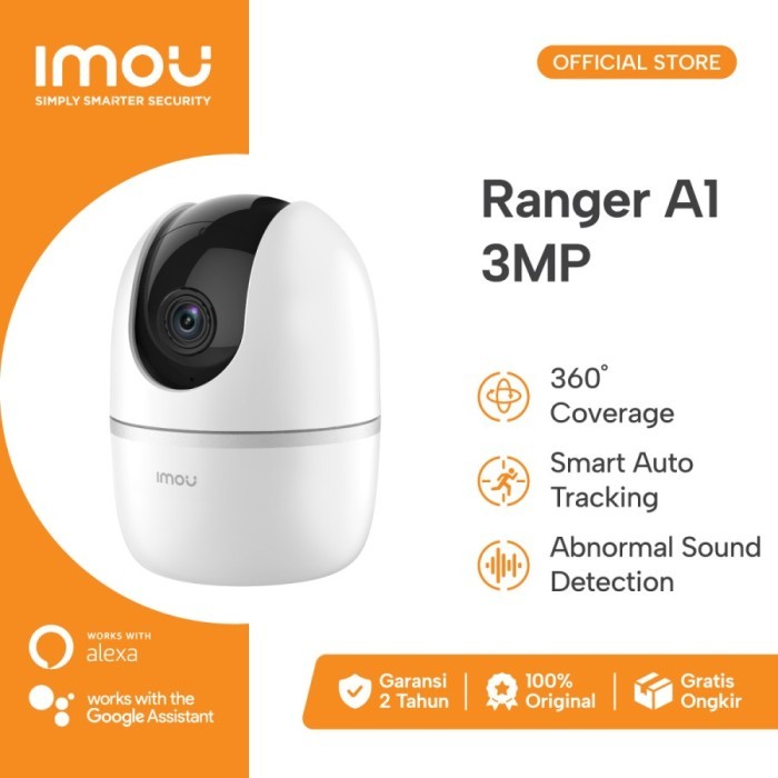 IMOU Ranger A1 IPC-K2E1P 3MP 2K 1296P ความละเอียดสูง 2-WAY AUDIO PAN TILT INDOOR WIFI สมาร์ท IPCam O