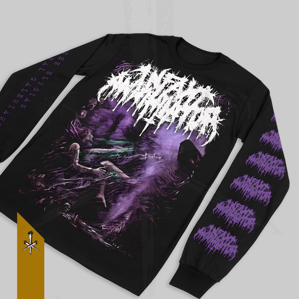 เสื้อยืดแขนยาวผู้ชายซี่โครงหวี 30s เพลง Tshirt Deathmetal INFANT ANNIHILIATOR ผ้าฝ้าย 100% ราคา ถูกที่สุด ดีลบีเคเค แกลเลอรีภาพที่ 2