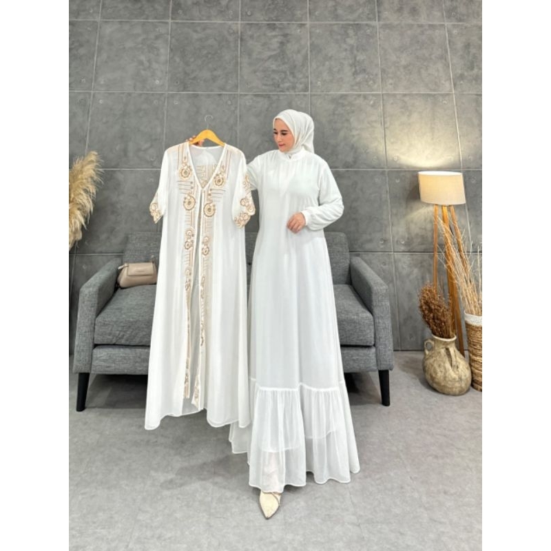 Gamis ABAYA CERUTY BEBIDOL ETHNIC EMBROIDERED VEST