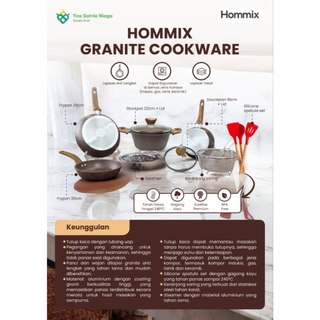 [Hommix Granite] Cookware Set - Steamer Set