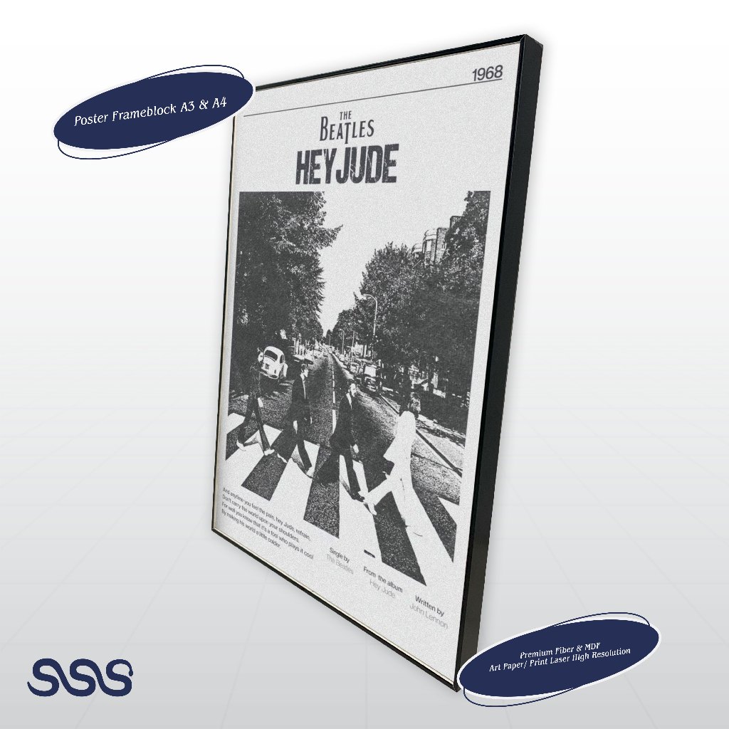 โปสเตอร์ The BEATLES / โปสเตอร์ AESTHETIC / FRAMEBLOCK POSTER 51