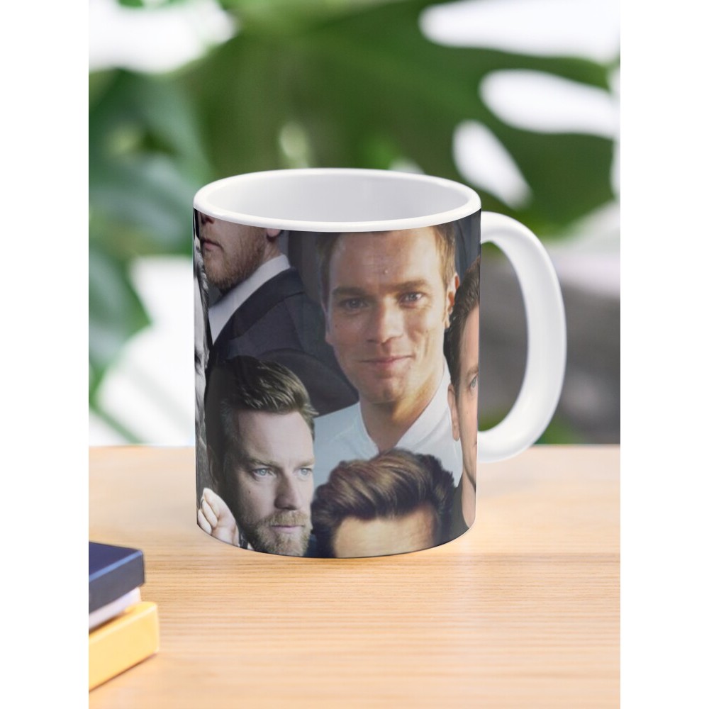 แก้วกาแฟภาพตัดปะภาพถ่าย Ewan McGregor