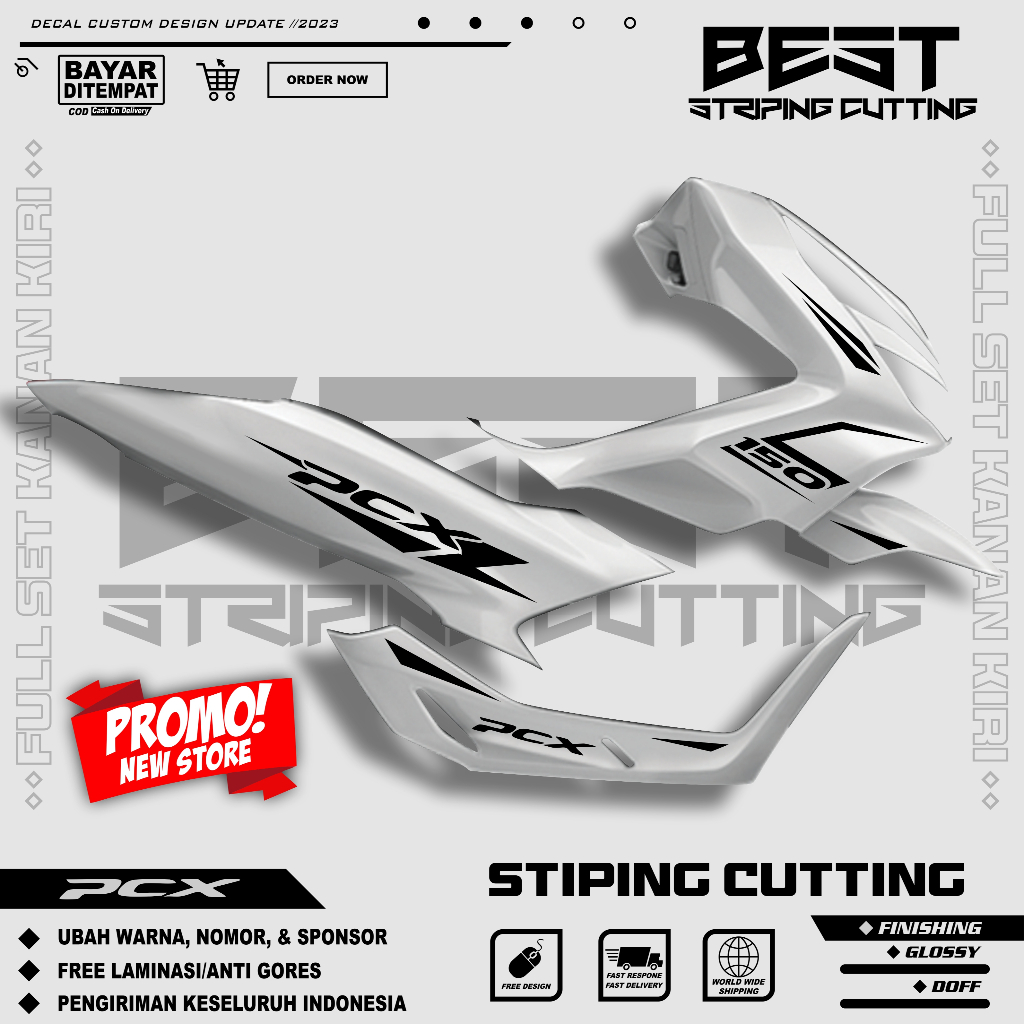 CUTING PCX 150 2017 SIMPLE CUTTING STICKER (22c)